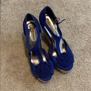 Royal Blue Steve Madden Wedges